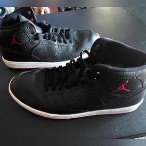 Gently used Mens Size 13 Air Jordan Access Black Gym Red sneakers